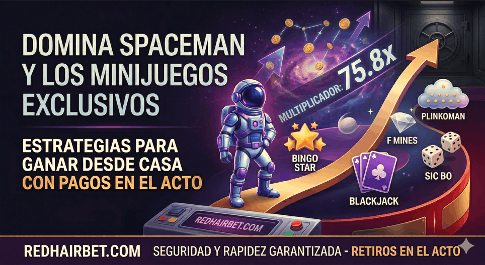 Estrategias para ganar en Spaceman y los mejores minijuegos de Redhairbet