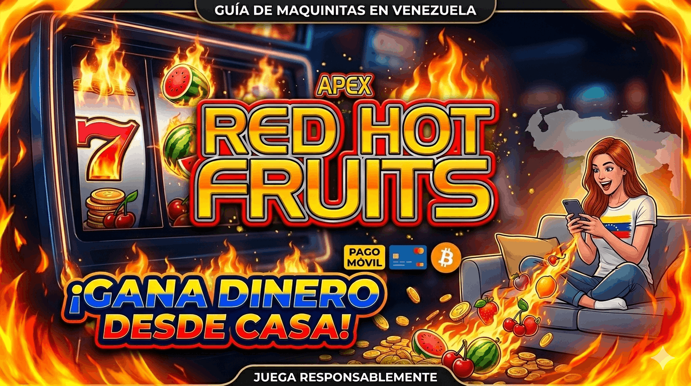 Maquinitas con bono en Venezuela: Cómo ganar dinero desde casa con Red Hot Fruits